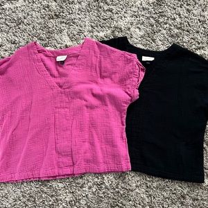 Universal Thread Gauzy V Neck Boxy Tops size XL